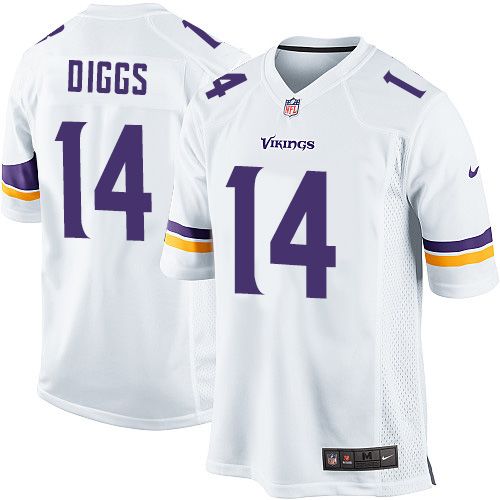 Nike Vikings #14 Stefon Diggs White Youth Stitched NFL Elite Jersey - Click Image to Close